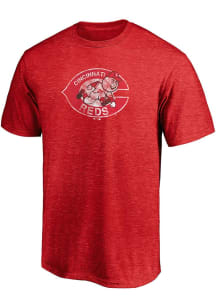 Cincinnati Reds Red Throwback Logo Short Sleeve Fashion T Shirt