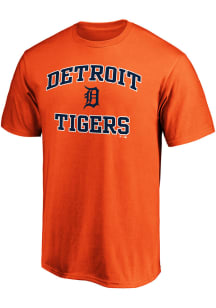 Detroit Tigers Orange Heart and Soul Short Sleeve T Shirt