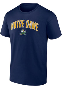 Notre Dame Fighting Irish Navy Blue Arch Mascot Short Sleeve T Shirt
