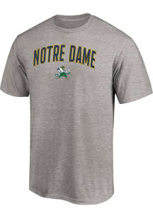 Notre Dame Fighting Irish Grey Arch Mascot Short Sleeve T Shirt