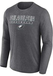 Philadelphia Eagles Charcoal Fundamentals Long Sleeve T-Shirt