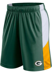 Green Bay Packers Mens Green Colorblocked Shorts