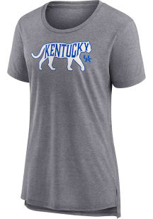 Kentucky Wildcats Womens Grey True Mascot Triblend Short Sleeve T-Shirt