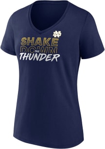 Notre Dame Fighting Irish Womens Navy Blue Team Glory Short Sleeve T-Shirt