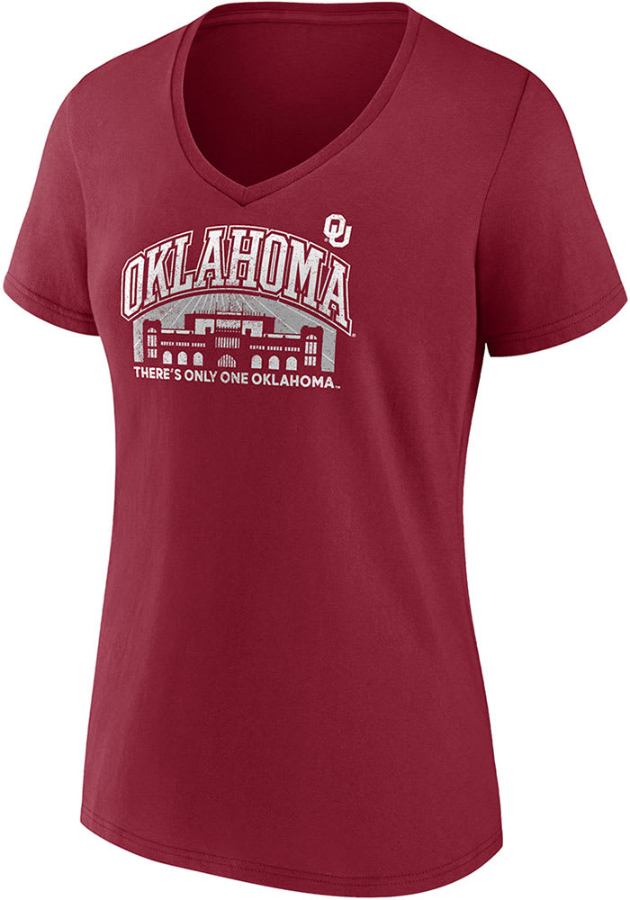 Oklahoma Sooners Womens Cardinal Team Glory Short Sleeve T-Shirt