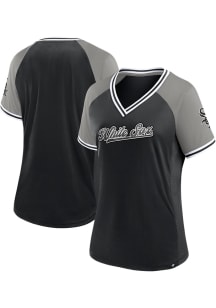 Chicago White Sox Womens Glitz and Glame Fashion Baseball Jersey - Black