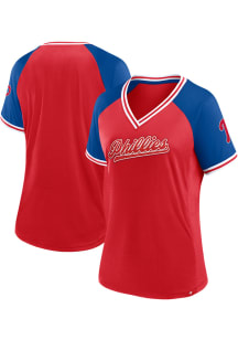 Philadelphia Phillies Womens Glitz and Glame Fashion Baseball Jersey - Red