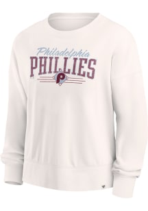 Philadelphia Phillies Womens White Close the Game Crew Sweatshirt