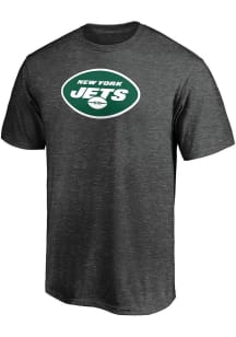 New York Jets Charcoal Primary Logo Short Sleeve T Shirt