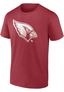 Arizona Cardinals Red Fundamentals Chrome Dimension Short Sleeve T Shirt