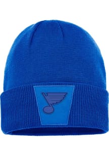St Louis Blues Blue Authentic Pro Road Cuff Mens Knit Hat