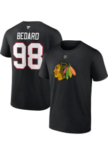 Connor Bedard Chicago Blackhawks Black Alt Short Sleeve Player T Shirt