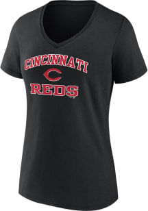 Cincinnati Reds Womens Black Iconic Short Sleeve T-Shirt