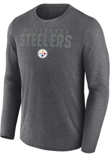 Pittsburgh Steelers Charcoal Blackout Long Sleeve T-Shirt