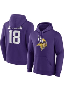 Justin Jefferson Minnesota Vikings Mens Purple Player Icon Player Hood