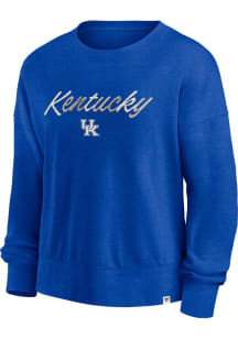 Kentucky Wildcats Womens Blue Alt Script Crew Sweatshirt