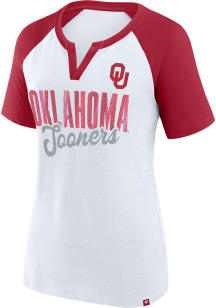 Oklahoma Sooners Womens White Best Squad Short Sleeve T-Shirt
