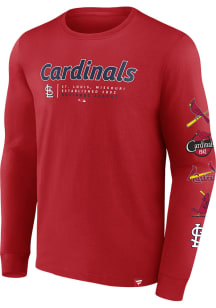 St Louis Cardinals Red Strike the Goal Long Sleeve T Shirt