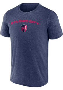 St Louis City SC Navy Blue Drop Kick Short Sleeve T Shirt