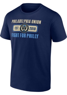 Philadelphia Union Navy Blue Blindside Short Sleeve T Shirt