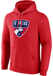 FC Dallas Mens Red Primary Logo Long Sleeve Hoodie