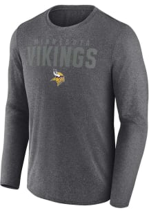 Minnesota Vikings Charcoal Blackout Long Sleeve T-Shirt
