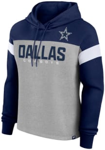 Dallas Cowboys Womens Grey Bold Play Hooded Sweatshirt