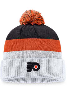 Philadelphia Flyers Black 2024 Stadium Series Cuffed Pom Mens Knit Hat