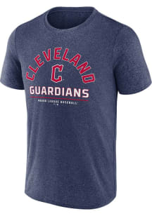 Cleveland Guardians Navy Blue Front and Center Short Sleeve T Shirt
