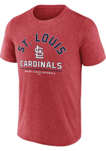 St Louis Cardinals Red Front and Center Short Sleeve T Shirt