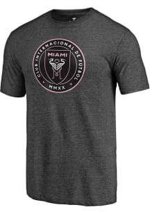 Inter Miami CF Grey Primary Logo Short Sleeve Fashion T Shirt