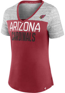 Arizona Cardinals Womens Red Close Quarters Short Sleeve T-Shirt