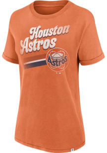 Houston Astros Womens Orange Heritage Short Sleeve T-Shirt