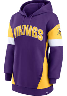 Minnesota Vikings Womens Purple Lock It Down Hooded Sweatshirt