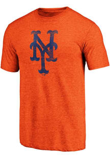 New York Mets Orange Official Logo Short Sleeve Fashion T Shirt