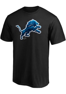 Detroit Lions Black Midnight Mascot Short Sleeve T Shirt