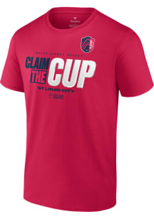 St Louis City SC Red 2023 Playoff Participant Short Sleeve T Shirt