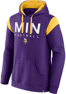Minnesota Vikings Mens Purple Iconic Colorblock Long Sleeve Hoodie