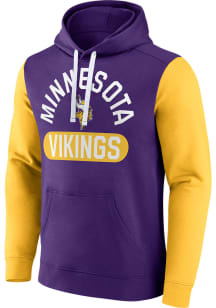 Minnesota Vikings Mens Purple Colorblock Long Sleeve Hoodie