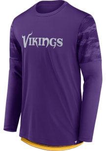 Minnesota Vikings Purple Defender Jacquard Long Sleeve T-Shirt