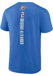 Shai Gilgeous-Alexander Oklahoma City Thunder Blue Player NN Short Sleeve Player T Shirt