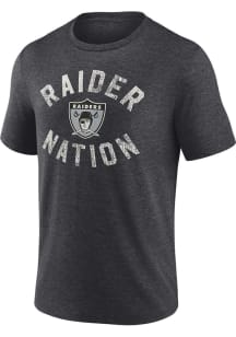 Las Vegas Raiders Grey Our Pastime Short Sleeve Fashion T Shirt