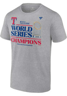 Texas Rangers Grey 2023 WS Champs Locker Room Short Sleeve T Shirt