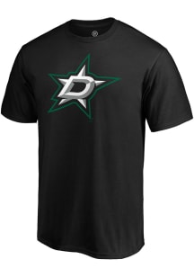 Dallas Stars Black Primary Logo Short Sleeve T Shirt