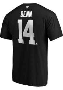 Jamie Benn Dallas Stars Black Authentic Stack Short Sleeve Player T Shirt