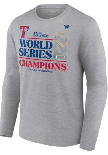 Texas Rangers Grey 2023 WS Champs Locker Room Long Sleeve T Shirt