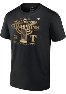 Texas Rangers Black 2023 WS Champs Parade Short Sleeve T Shirt
