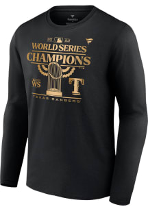 Texas Rangers Black 2023 WS Champs Parade Long Sleeve T Shirt