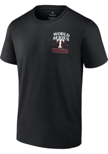 Texas Rangers Black 2023 WS Champs Signature Roster Short Sleeve T Shirt