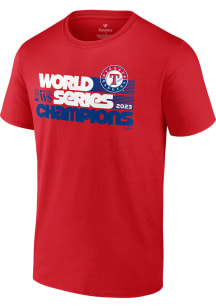 Texas Rangers Red 2023 WS Champions Totally Fly Short Sleeve T Shirt